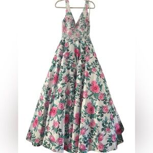 JVN by Jovani Floral Beaded Gown NWT